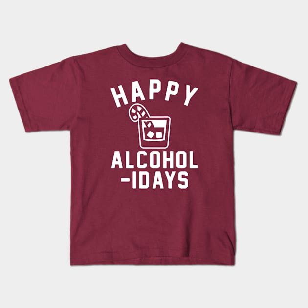 Happy Alcoholidays Kids T-Shirt by kamskir